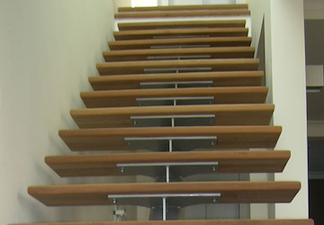 Floating Elegance: The Stairway in Mid-Air