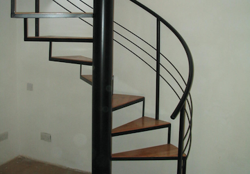 Space-Saving Elegance: Custom Steel Spiral Stair Railings